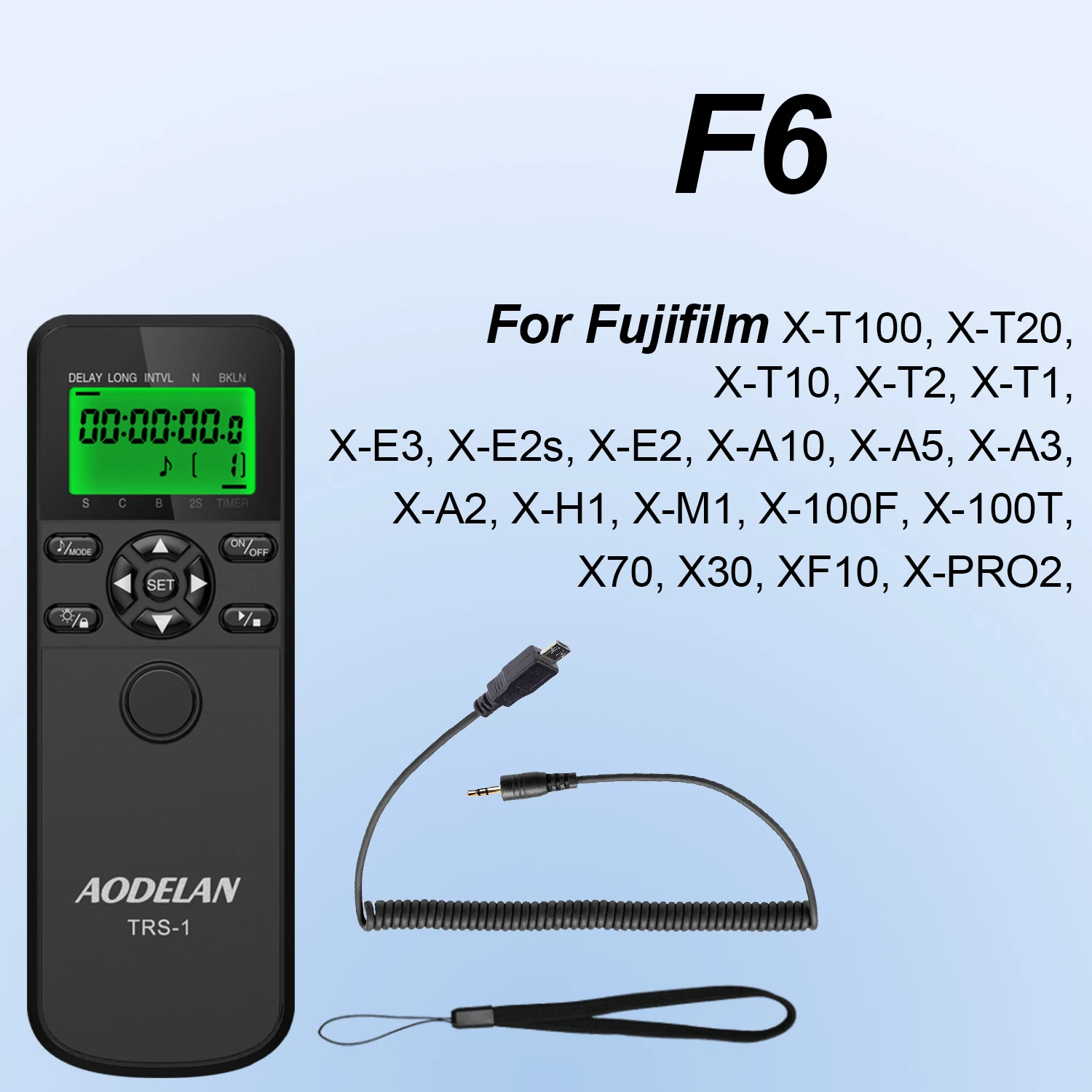 Aodelan TRS-1 Timer Afstandsbediening Schakelaar Time-Lapse Trigger Voor Geselecteerde Canon Nikon Sony Fujifilm Panonic Olympus Pentax Camera 'S