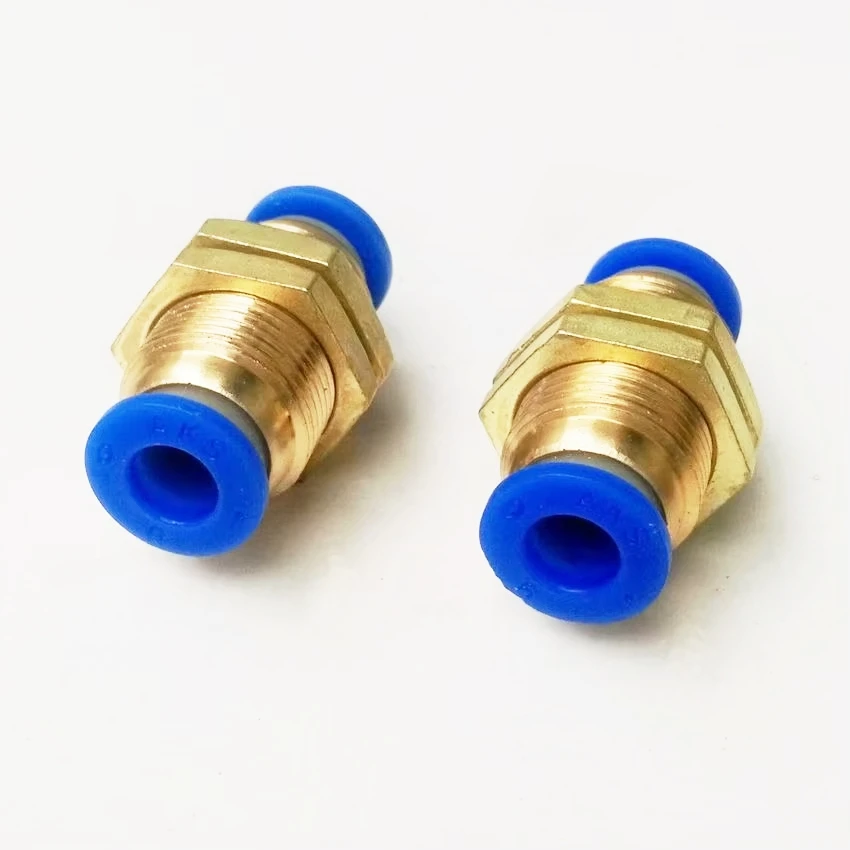 5Pcs/lot PM6 Quick Joint Connecting Pneumatic Air Tubing Fittings  6mm-6mm Bulkhead Straight Union