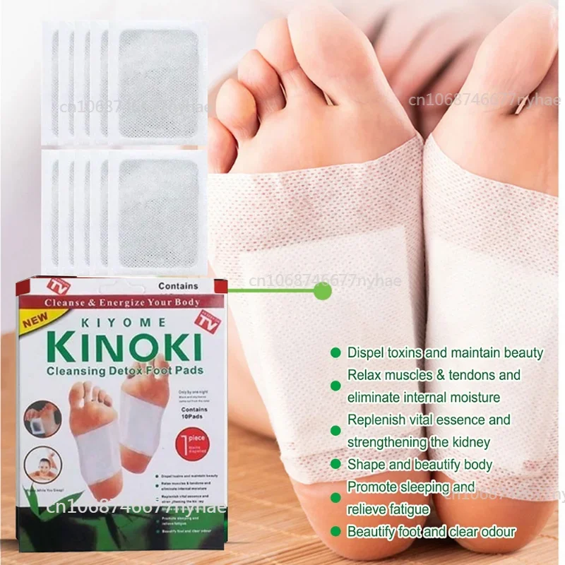 Detox Feet Patches Korea KINOKI Stress Relief Detox Foot Herbal Relieve Fatigue Improve Sleeping Health Care Slimming Product