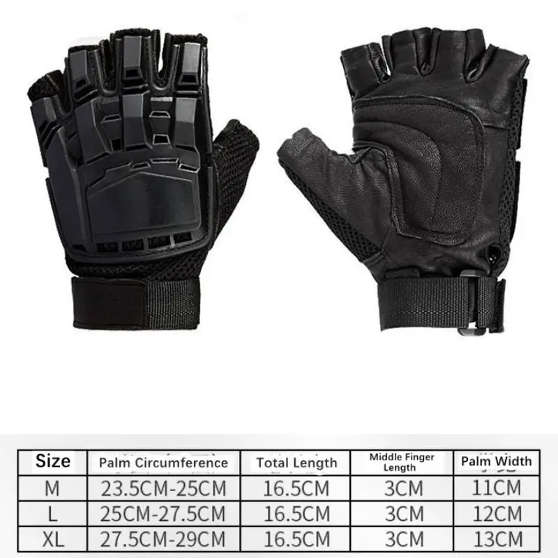 قفازات تكتيكية Airsoft قفازات الرماية للرجال القتالية الألوان التدريب تسلق نصف اصبع قفازات الرجال في الهواء الطلق #6