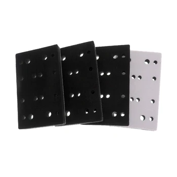 4 יחידות פדים רכים מזרנים ממשק פד 16 חורים, 80 x 133mm פד ספוג עם חישוק ולולאה לתמיכה ב-RS400 LS130 Sander