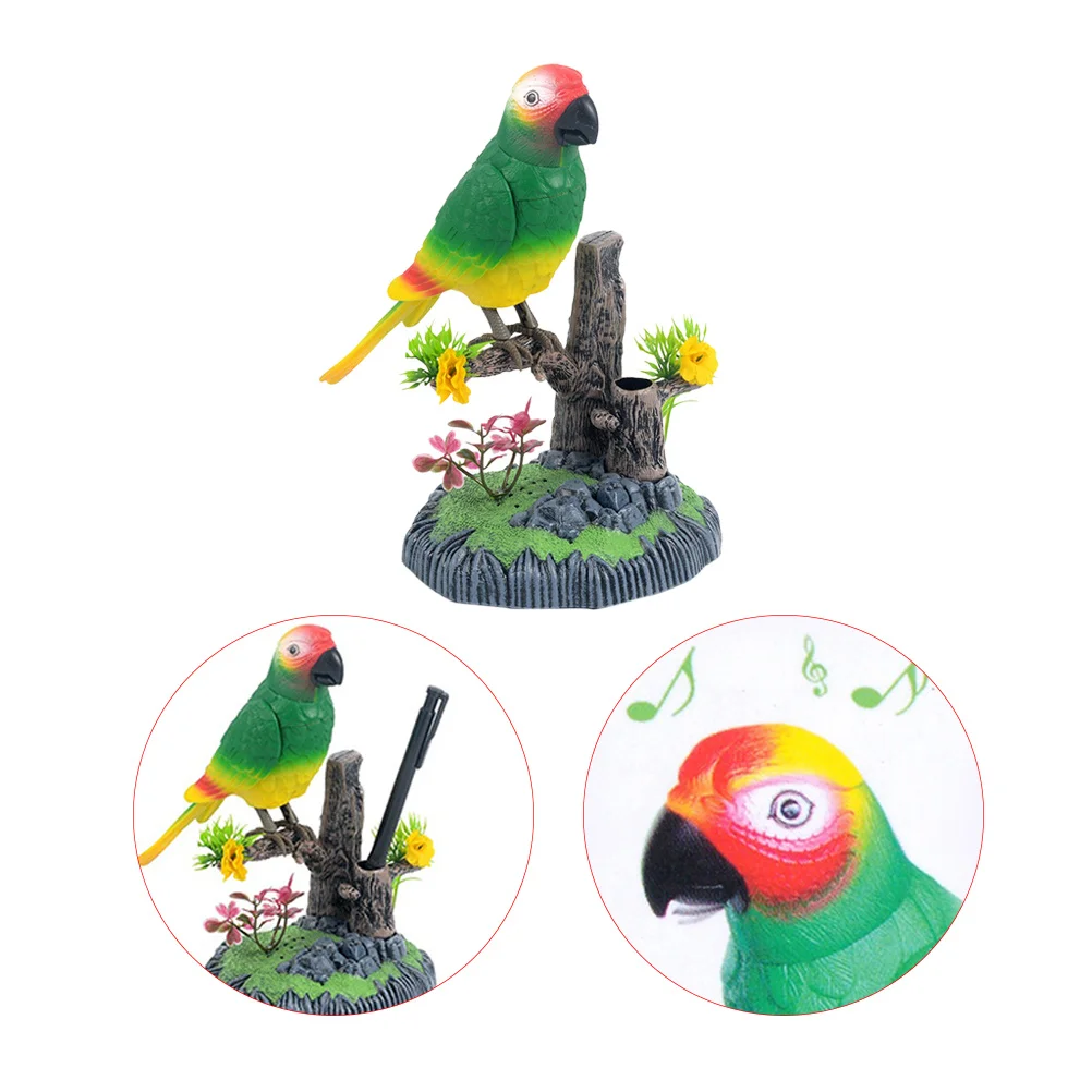 Tjilpen Vogel Geluidsgeactiveerd Zingen Bewegingssensor Decor Voor Thuis Bureau Accessoire Bediend Willekeurige Kleur