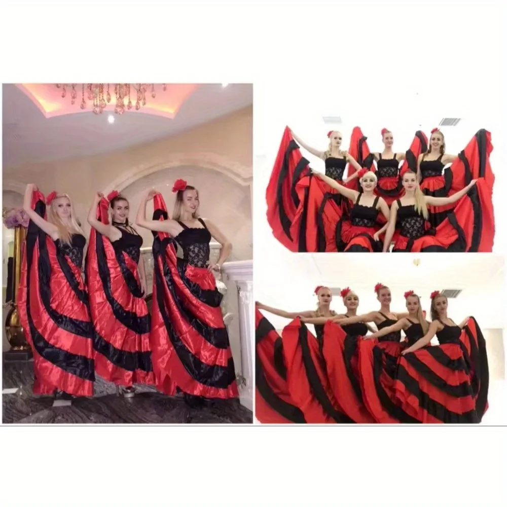 Gonna da ballo toro spagnolo Gonna di vendita calda Apertura Danza Gonna altalena grande Abito da prestazione Abito da flamenco di danza del ventre