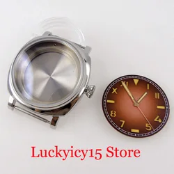 316L Stainless Steel Dive 42mm Vintage Square Watch Case Dial Hand Suitable For Fit NH35A NH36A ETA2824 PT5000 Sapphire Crystal