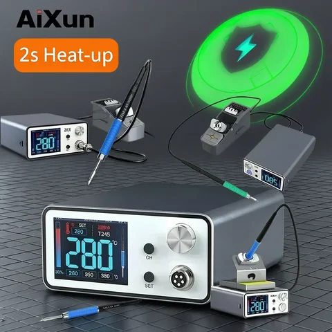 AIXUN T3A T3B Smart Soldering Station T115/T210/T245/T12 Rework Station for Motherboard PCB BGA SMD BGA Soldering Repair Tools
