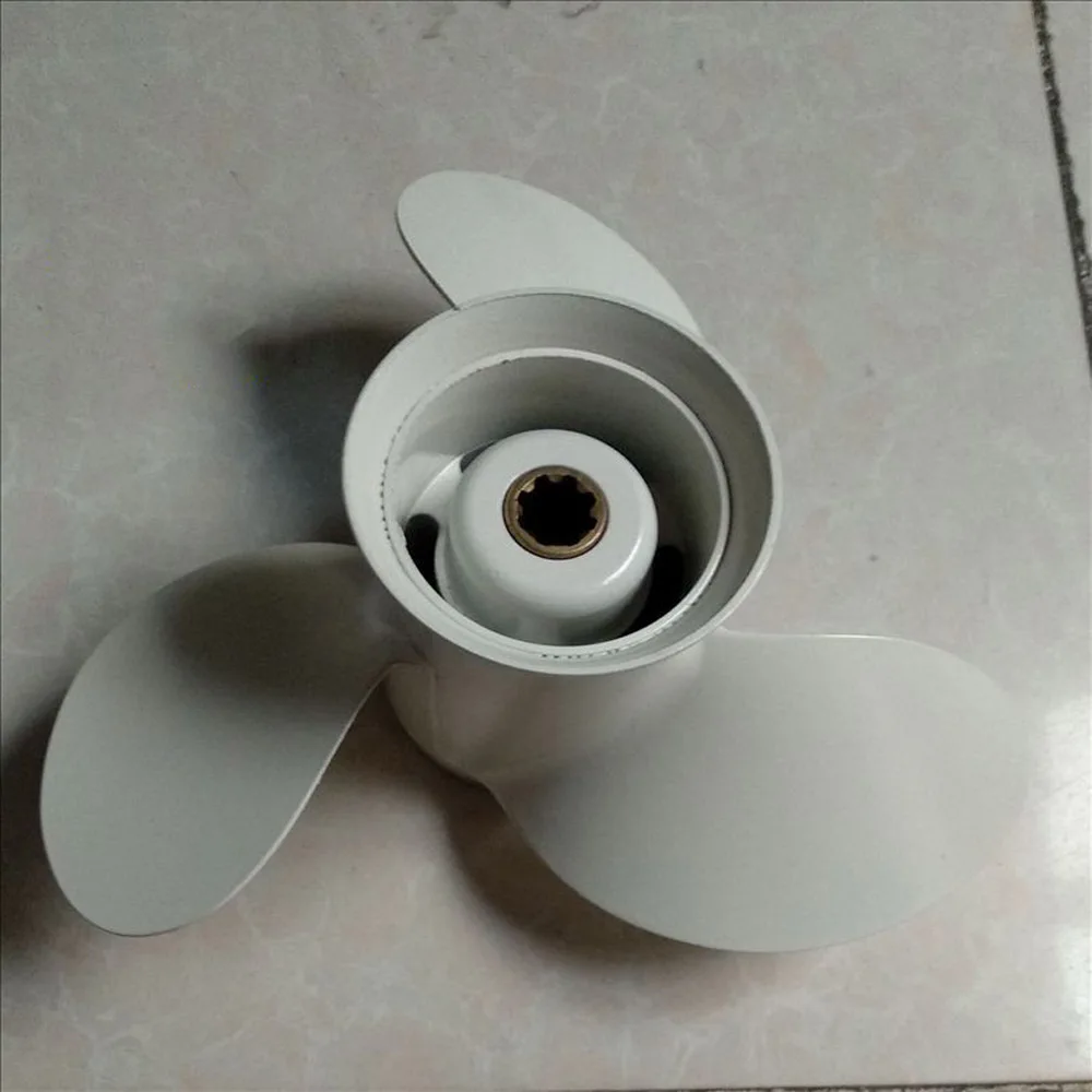 المروحة الألومنيوم لياماها هوندا 2 السكتة الدماغية 9.9hp 4 السكتة الدماغية 20hp جزء المحرك الخارجي المروحة 9 1/4*9-J