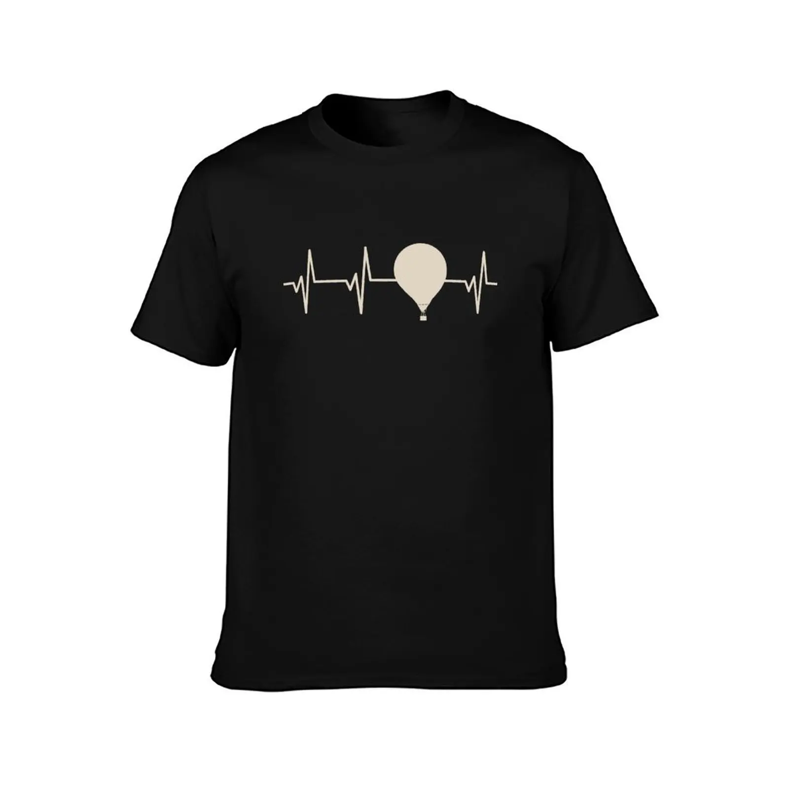 Hot Air Balloon Heartbeat Pulse Gift For Hot Air Ballooning Lovers T-Shirt oversizeds kawaii clothes
