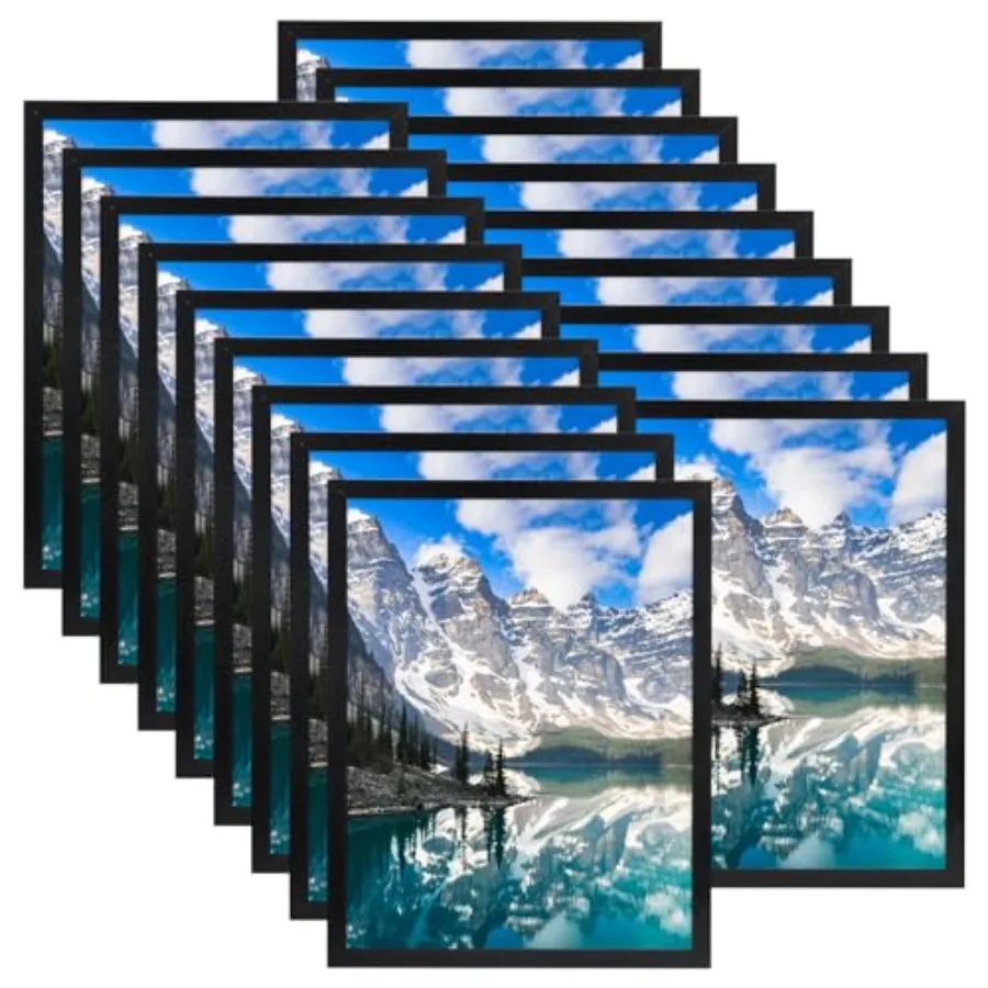 

18 Packs 8.5x11 Multi Plastic Picture Frames Set with Plastic Cover, Certificate Frames for Document Diploma Award, Light Weigh