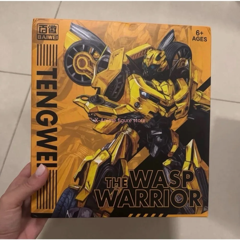 Baiwei Transformerende Speelgoed TW1025 Gele Bee Auto Robot Film 5 Action Figure Model Ornament Jongens Nieuwe Jaar Geschenken op Voorraad