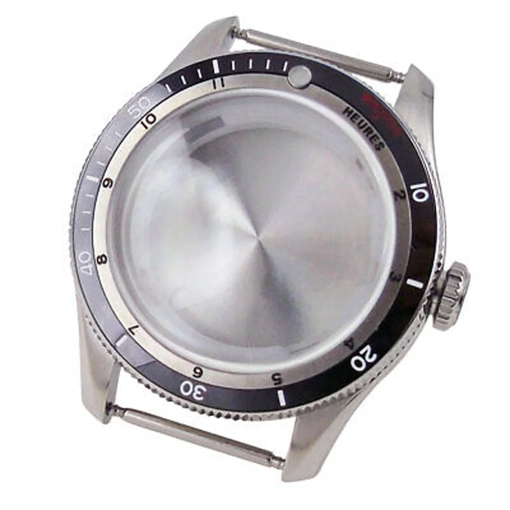 40mm Double Bow Sapphire Glass Watch Case Fit NH34A NH35 NH36 2824 Ceramic Bezel