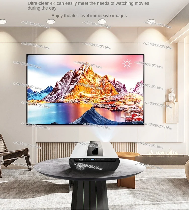 Projector 2024 New Projector Curtain Integrated Home Ultra HD Office Conference 3D TV Integrated