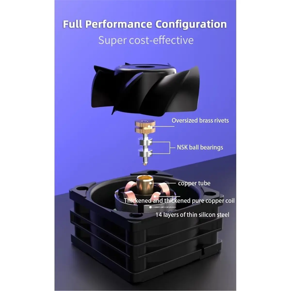 -B4020 4cm High Static Pressure Industrial PWM Fan 5500RPM 12V Small Compact Fan for 3D Printer, Router, ITX Case
