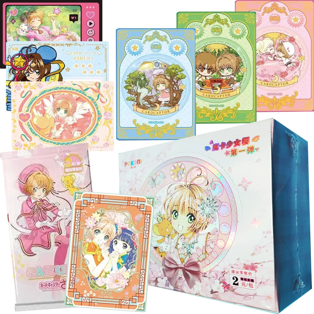 

Card Captor Sakura Collection Cards Magical Girl KINOMOTO SAKURA Anime Warm and Joyful Memory Freeze-frame Cards Popular Gifts
