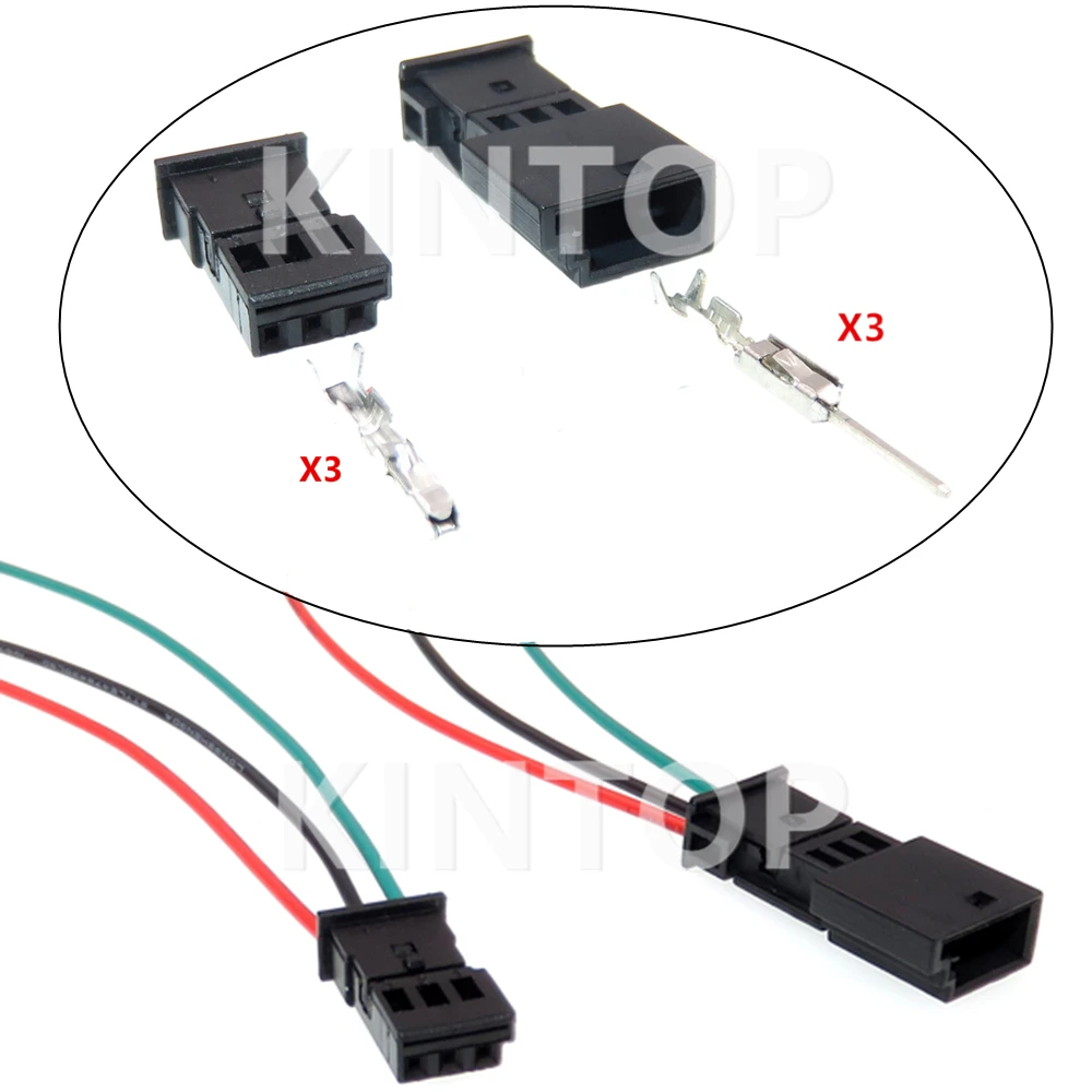 1 Set 3 Pins Auto Rainfall Sensor Wire Plug AC Assembly 1-968700-1 1355620-1 1-1718346-1 Car Loudspeaker Atmosphere Lamp Socket