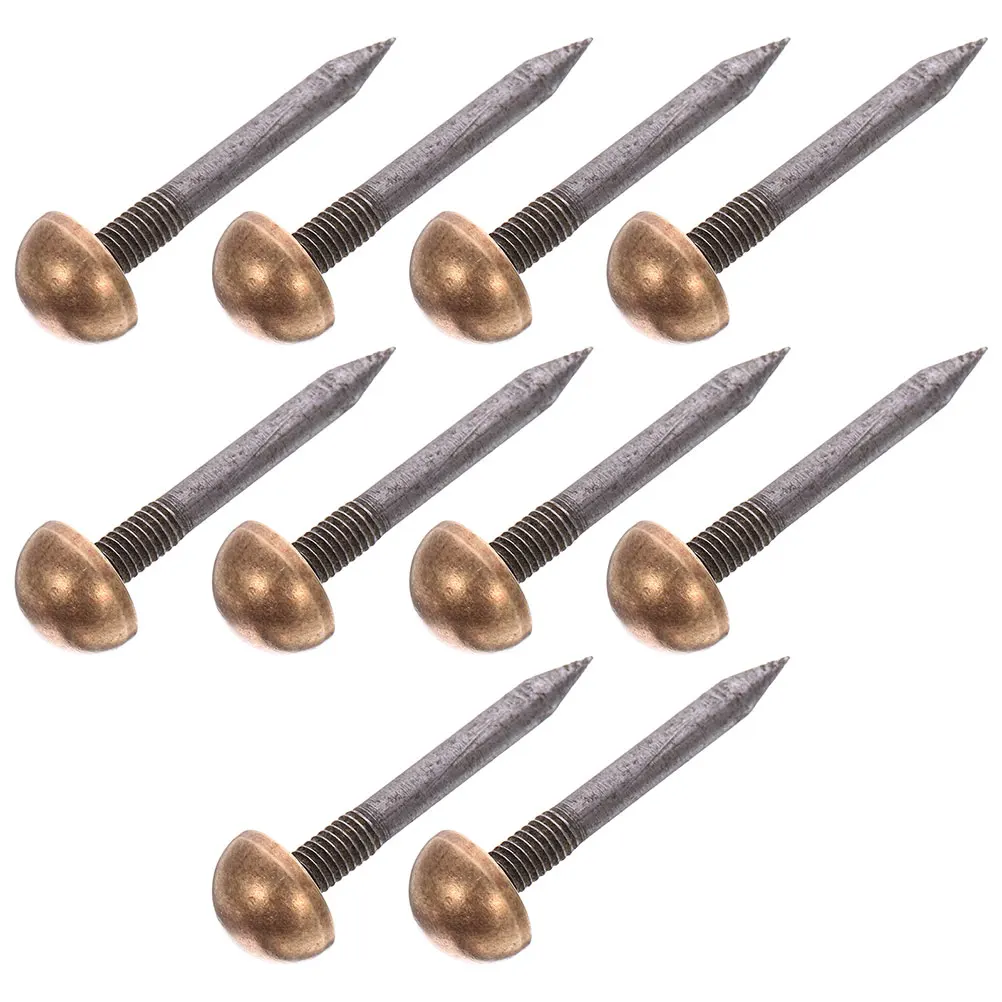 

10 Pcs Bronze Decorative Nails 1 0CM Decorative Nail Tacks Black Ancient Furniture Tacks Upholstery Nails For DIY