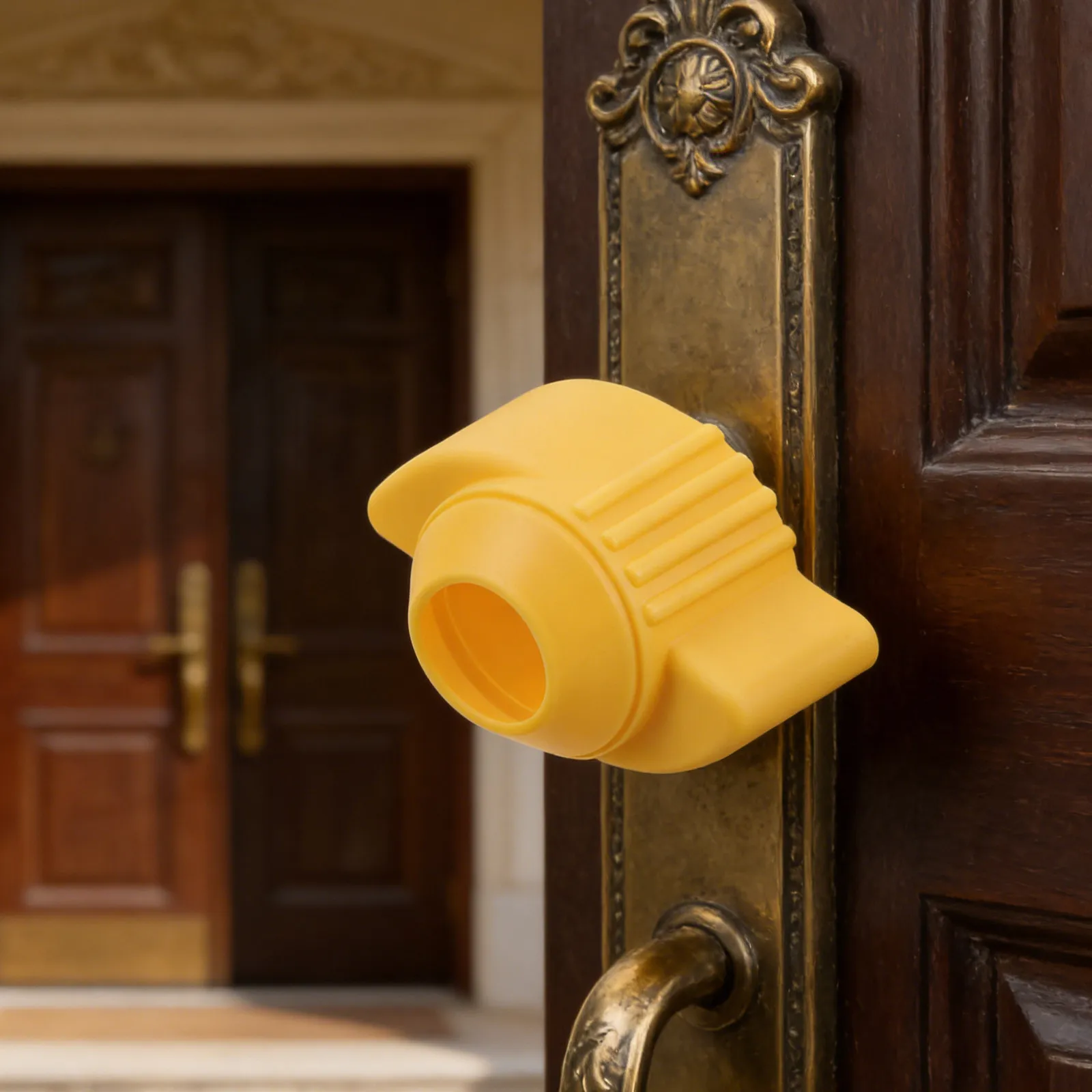6Pcs Round Door Handle Covers Anti-Static Proof Door Knob Protector Soft Impact Reduction Grip for Labs Offices Homes