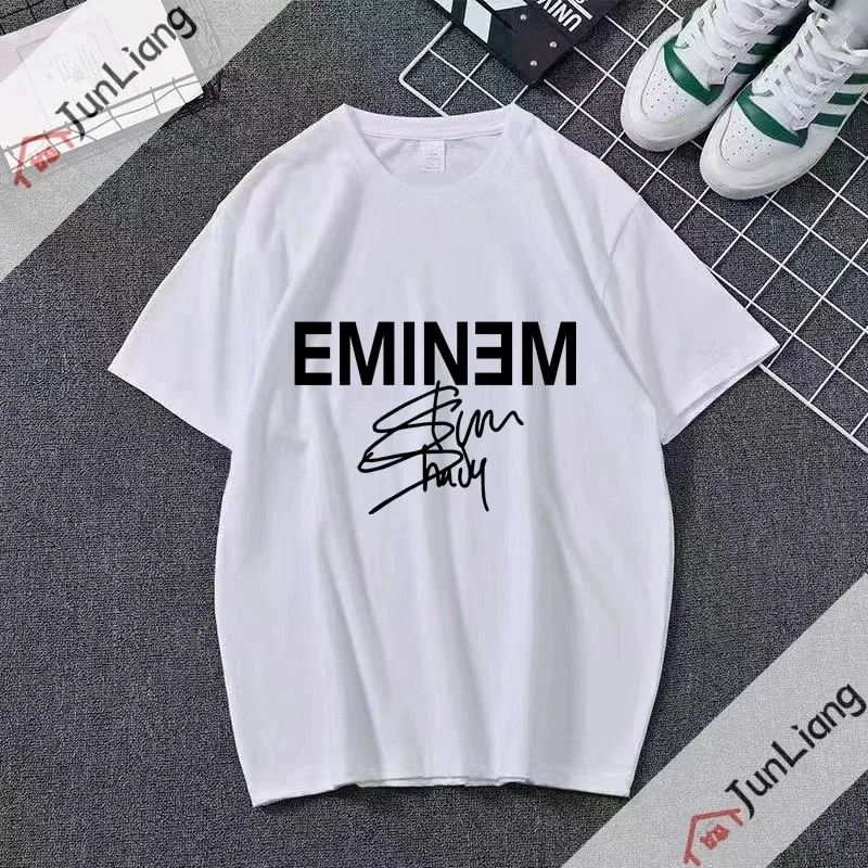 Summer Funny TShirt Slim Shady Eminem Dr.Dre Inspired Graphic Tee Fashion T-Shirt Oversized Casual Streetwear Cotton Tshirt