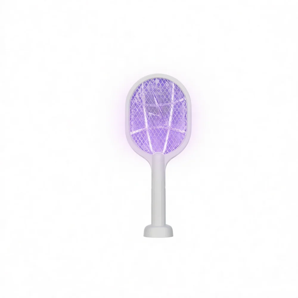 Foldable Electric Fly Killer Racket Rechargeable Bug Zapper 2 In 1 Mosquito Trap Lamp Household Portable Indoor Supplies