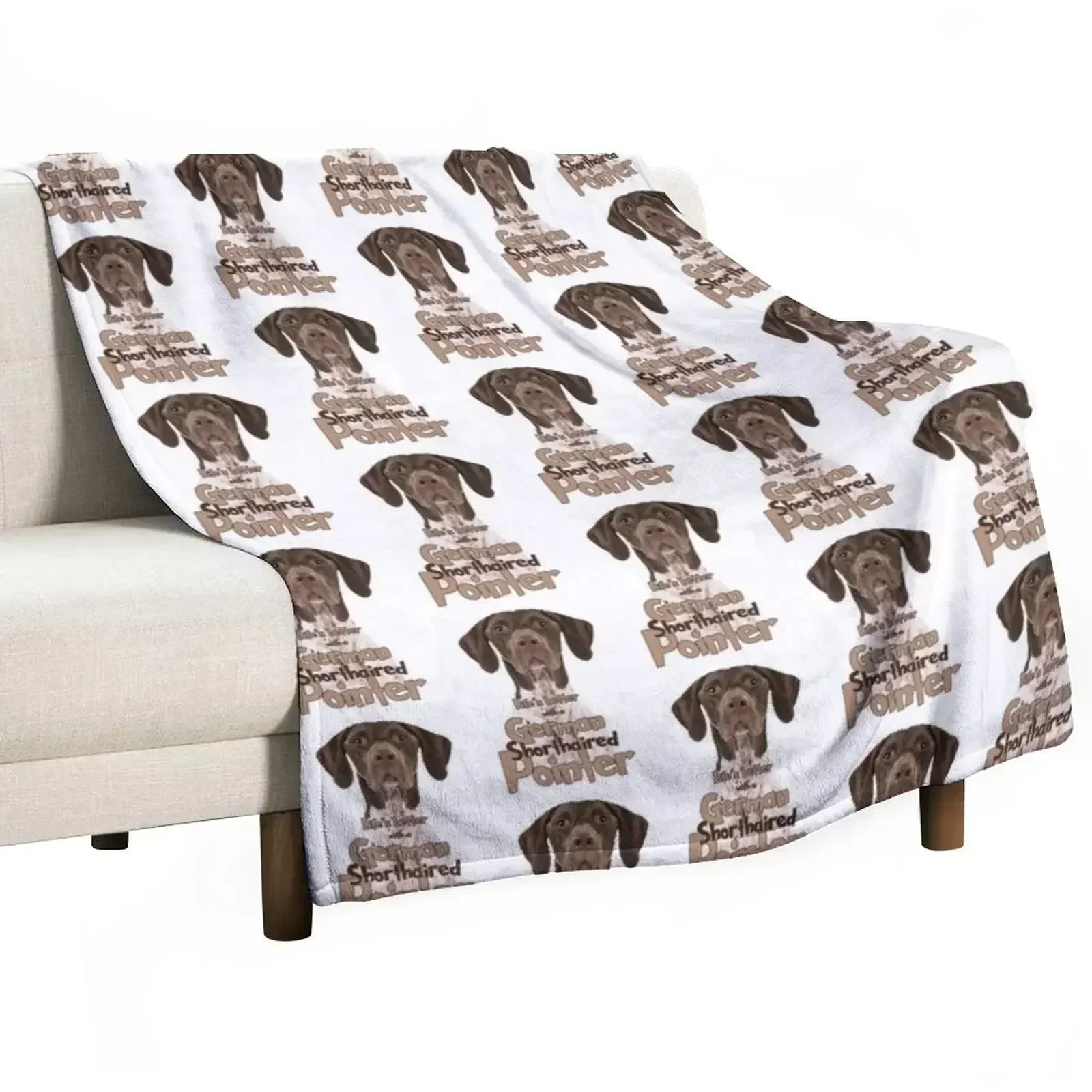 Lifes better with a German Shorthaired Pointe! Especially for GSP owners! Throw Blanket Baby Personalized Gift Blankets