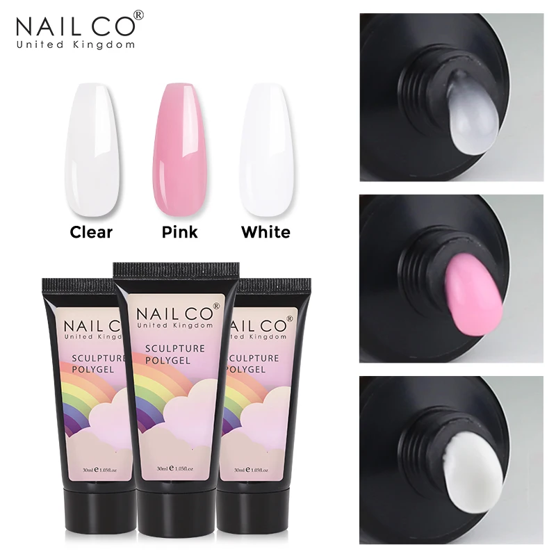 15ML/30ML Solid Color Nail Extension Gel Build Poly Nail Acrylic Gel UV Quick Extension of Crystal Model Painless Crystal Glue
