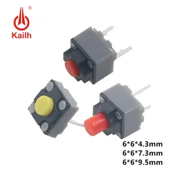 10Pcs 6*6*7.3 4.3mm 9.5mm Kailh square silent micro switch Mute switch can replace a rectangle micro switch 6X6X4.3mm 7.3mm