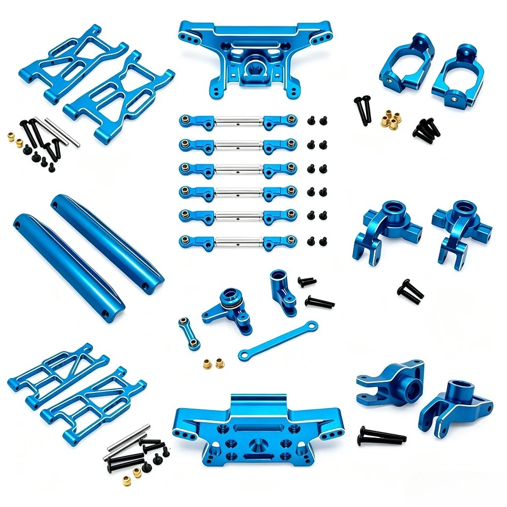 Aluminum Alloy Upgrade Parts Set Shock Tower Link Rod Suspension Arm Suitable For MJX 1/10 10210 10208 RC Car Accessories
