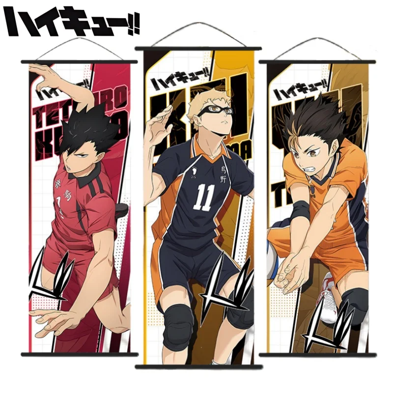 Haikyuu!! Poster Wall Long Hanging Ornament Cartoon Tobio Kageyama Hanging Painting Wallpaper Peripheral Support Holiday Gift