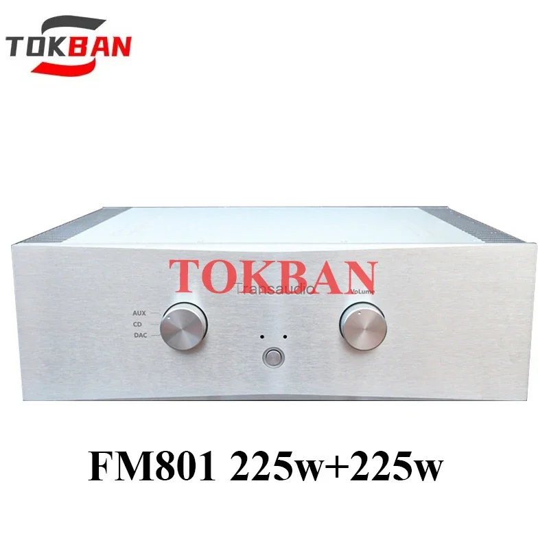 Tokban Reference FM801 Power Amplifier 225w*2 Combined Amp High Power MBL Preamp Power on Soft Start HIFI Amplifier Audio