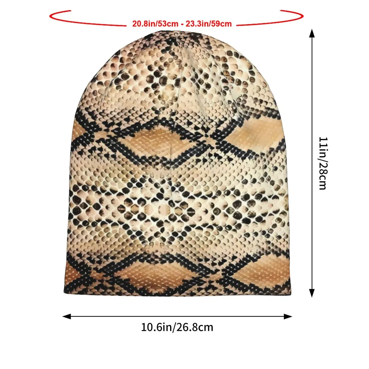 Snakeskin Beanies Caps Hat Fashion Bonnet Hats Men