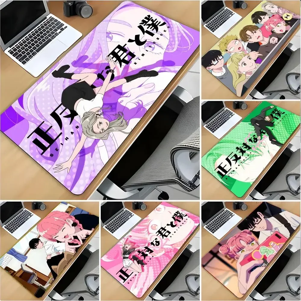 Manga  You And I Are Polar Opposites Mouse Pad Large Mouse Pad Desk Mat Non‑Slip Gaming Board Game Mat with Stitched Edges