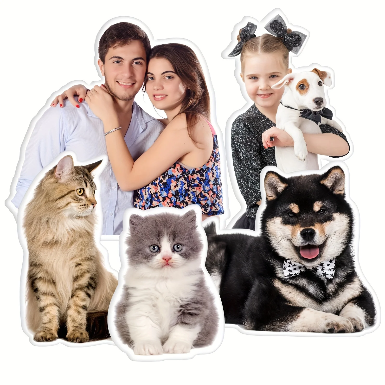 Customizable 3D Double-Sided Printed Pet Cushions, DIY Accessories of Any Size, Plush Material, Perfect for Thanksgiving