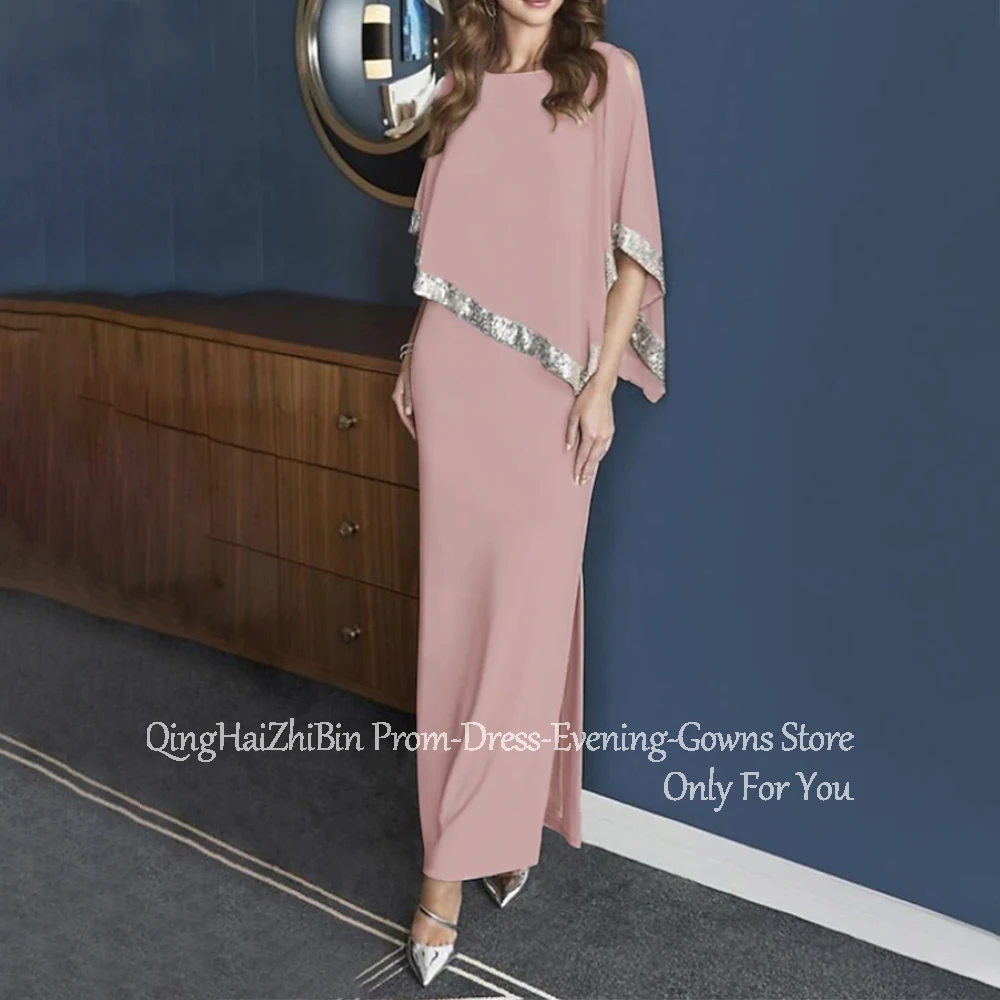 Customized Elegant Long Simple Mother of the Bride Dresses Half-Sleeve Ankle-Length Mermaid Wedding Guest Party Groom Dress 2026