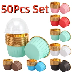 50 pcs Small Mini Pack Muffins Cup Paper Cupcake Wrappers Baking Cups Cases Muffin Boxes DIY Cake Tools Kitchen Baking Supplies