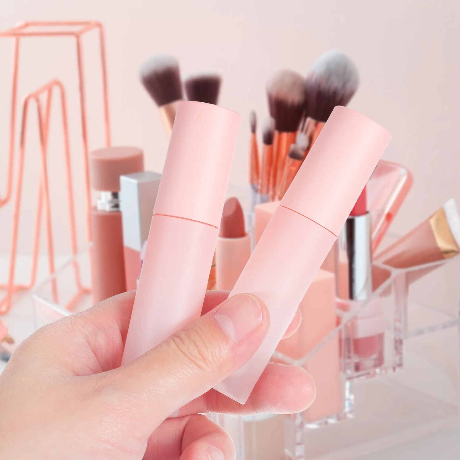 

8Pcs 3Ml Lip Gloss Tubes Empty Cute Gradient Lipgloss Containers Portable Refillable for Makeup DIY Lip Balm Solid Perfume