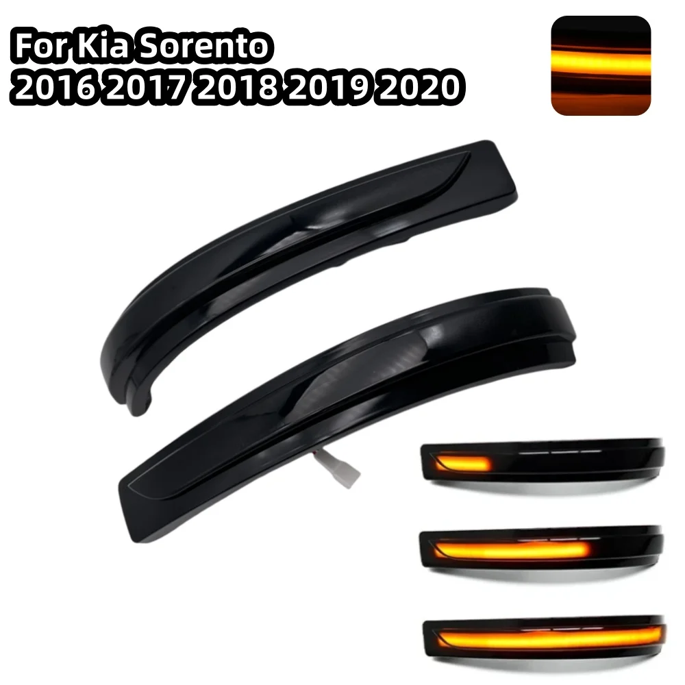 

one Pair Side Rear-view Mirror Blinker Lights For Kia Sorento 2016 2017 2018 2019 2020 LED Dynamic Turn Signal Indicator Lamps