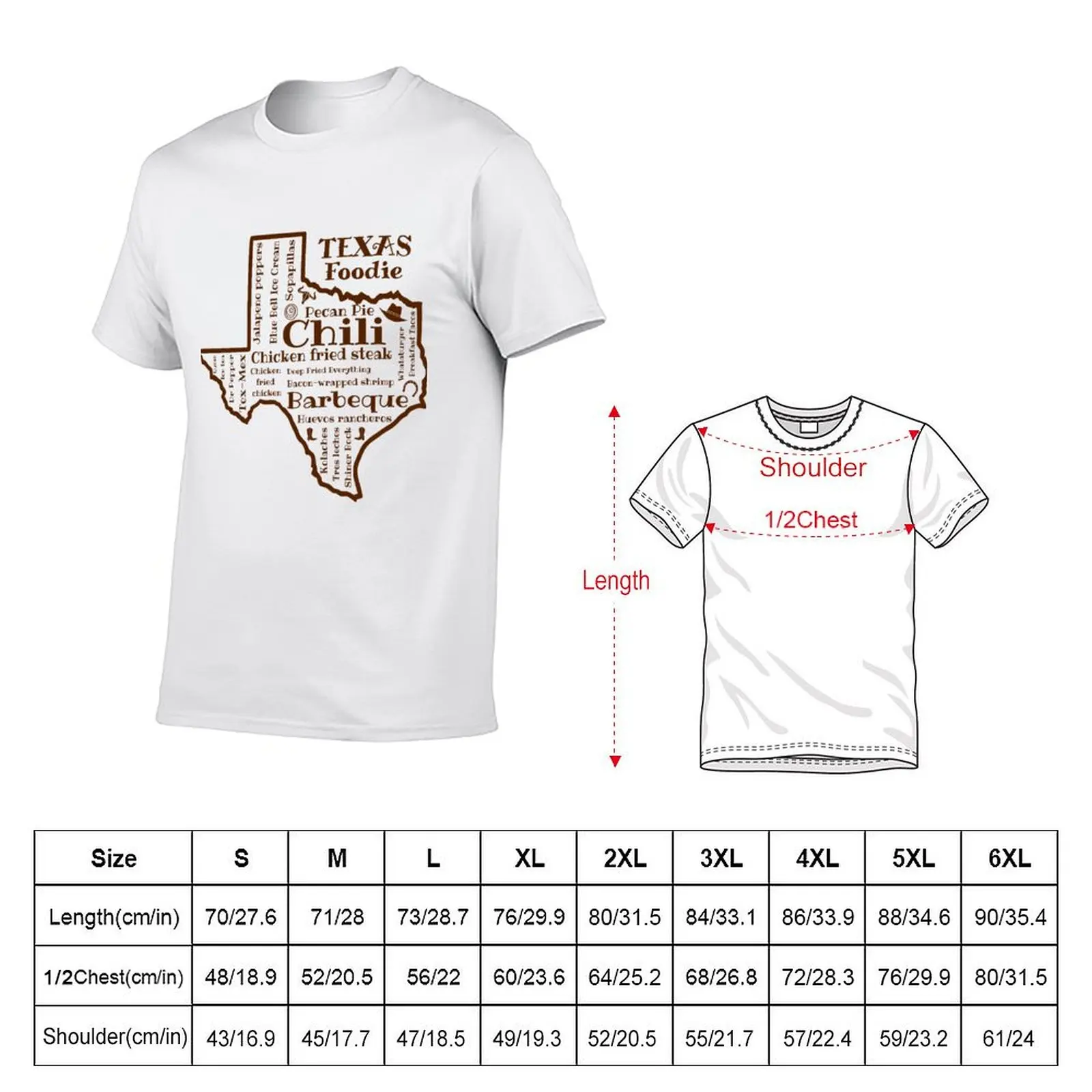 Texas Foodie, Texas food staples T-Shirt Independence Day Short Sleeve T-Shirt