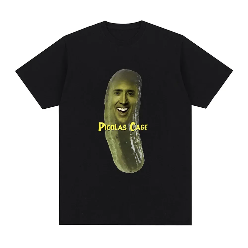 Picolas Cage Fun Nicolas Cage Meme Pattern Tshirt Women's Fashion Harajuku Tshirt Casual Short Sleeve Oversized T-shirt