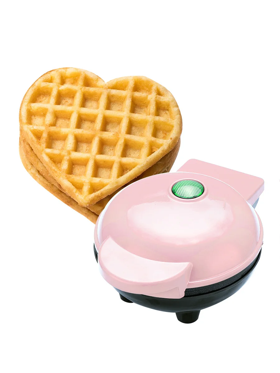 Mini Waffle Maker Electric Kitchen Appliance for Car & Hotel Use Stainless Steel  Breakfast Machine
