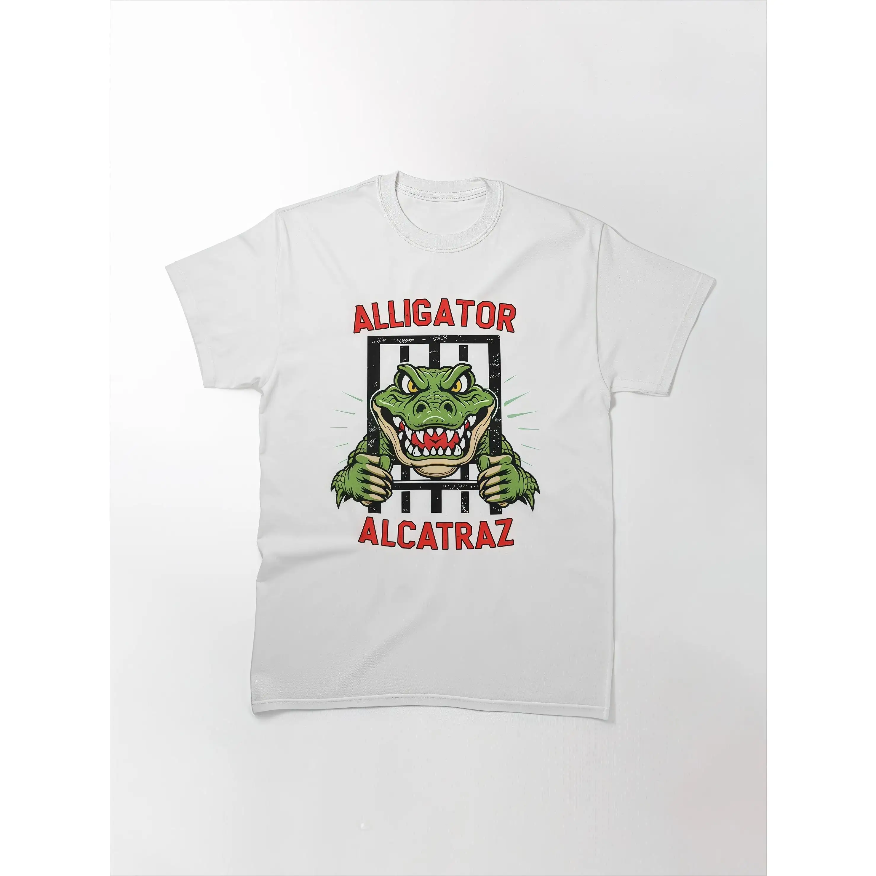 

Забавная футболка из кожи аллигатора Alcatraz, футболка унисекс с юмором и рисунком, ретро крокодил, тюрьма Сан-Франциско, Флорида, сувенирный подарок
