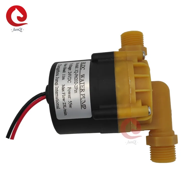 Junqi 24V 55W 22L/Min Mini Water Pump Brushless Booster Pump 1.5A 11m For Chiller Machine And LED Light Pump