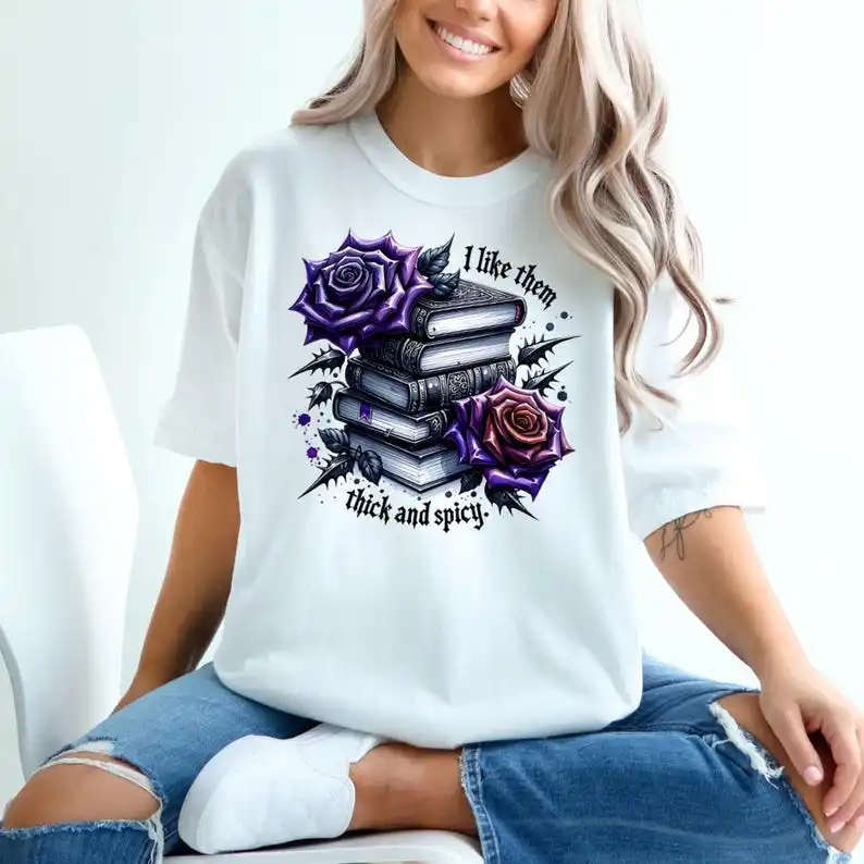 

I Like Them Thick and Spicy Shirt, Spicy Books Shirt,Booktok Reader, Bookish Shirt, Book Lover Gift,Reader Shirt