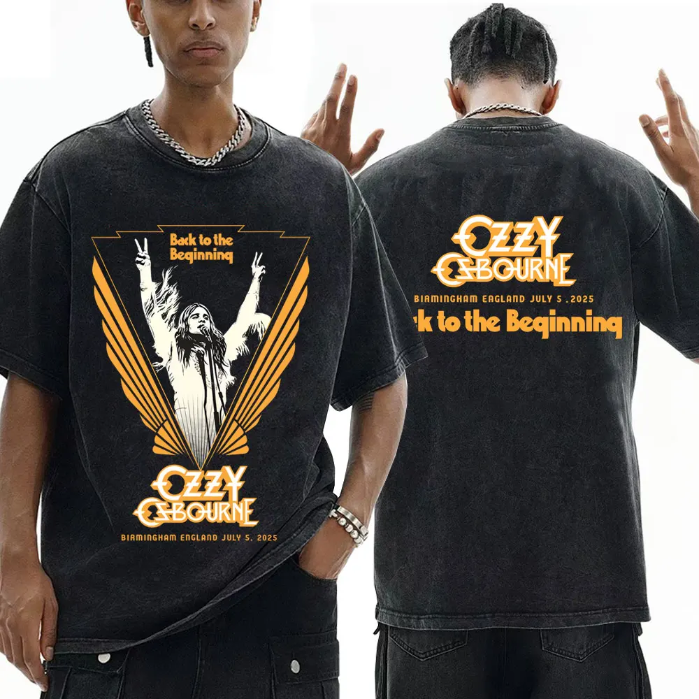Vintage Washed Black Sabbath Band Ozzy Osbourne Back To The