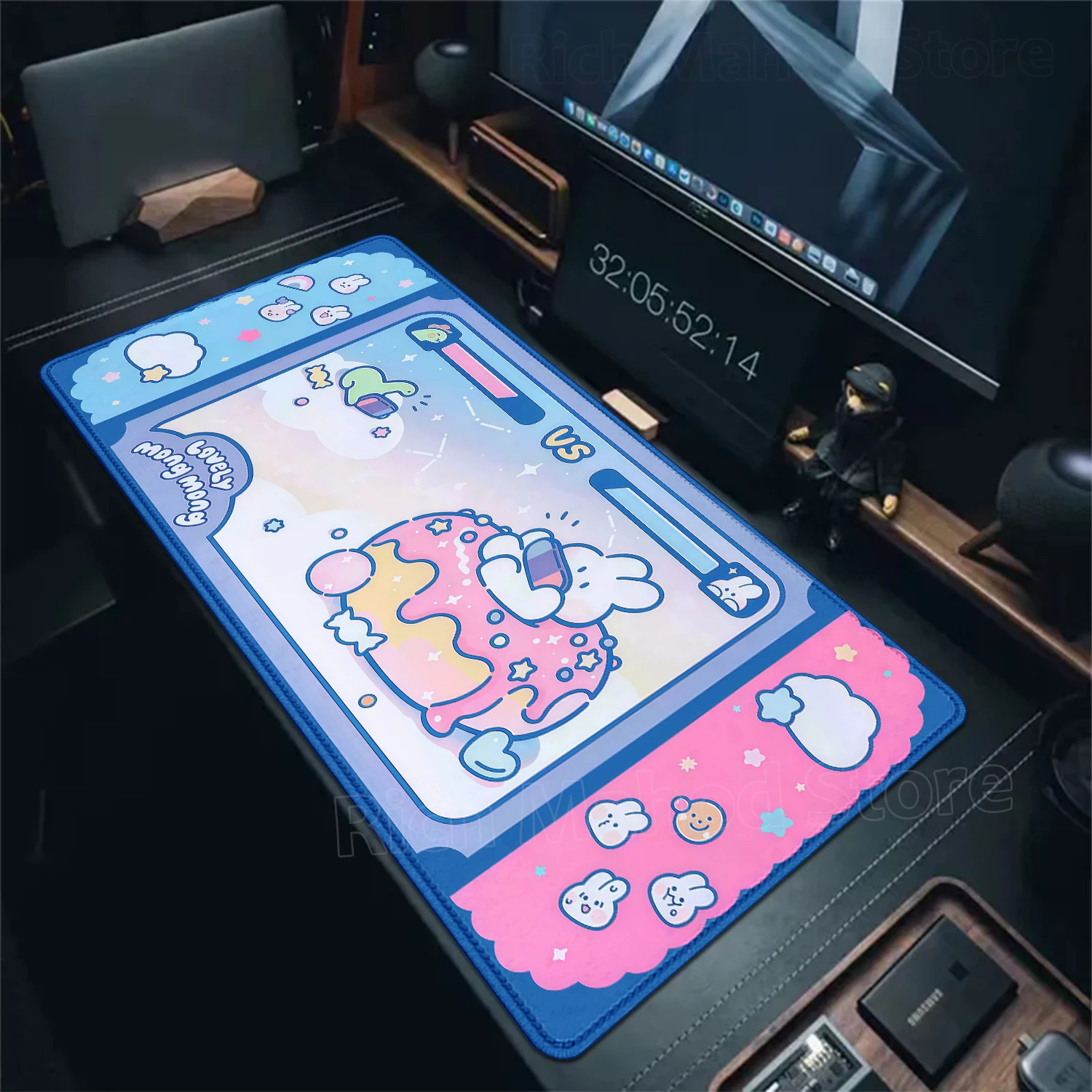 

Cute Rabbit Mouse Pad Large Gamer Mousepad Extended DeskMat Computer Gaming Accessories Art Carpet Playmat XXL Anime Office Mat