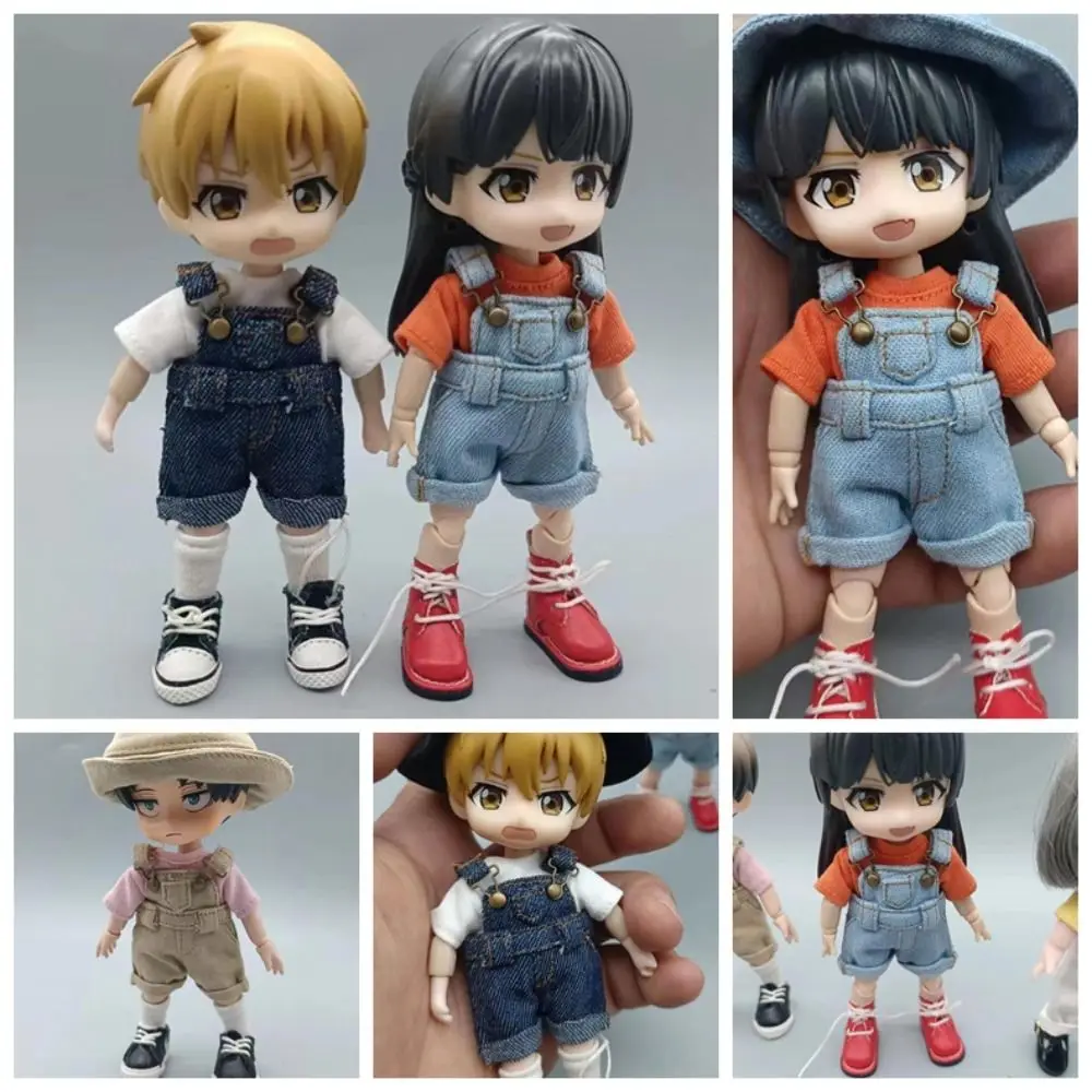 

Casual Wears OB11 Denim Pants Dress Up Trousers Doll Clothes Overalls Cotton Playing House Doll Jeans Pants Obitsu11