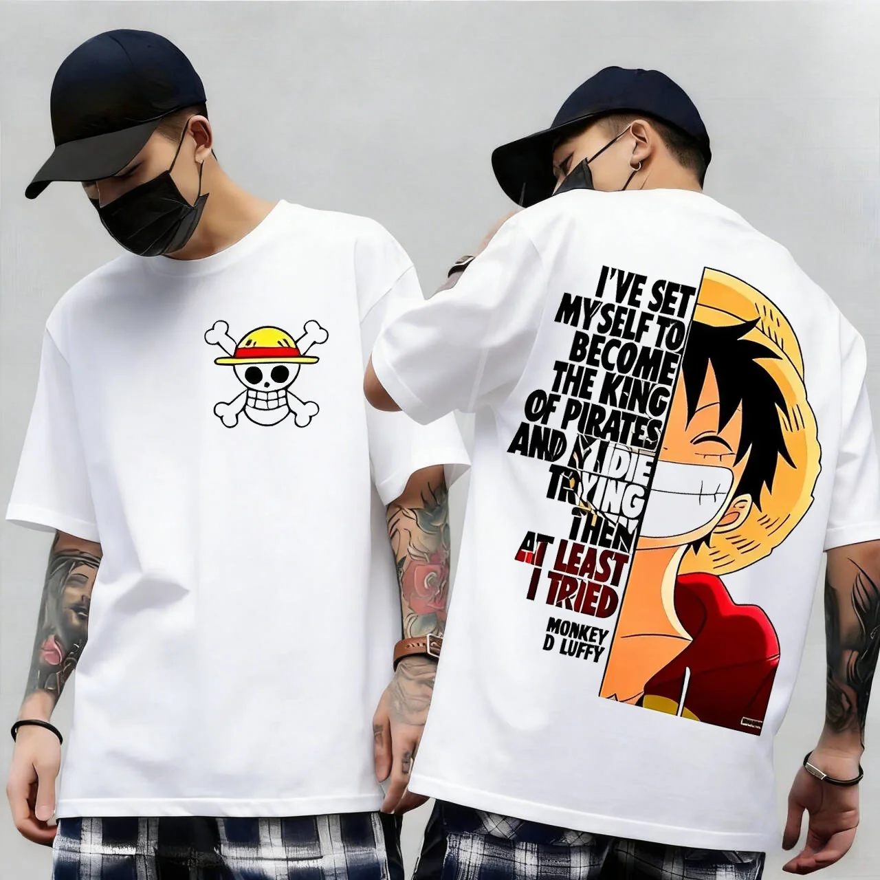 T-shirts assortis pour la famille One Piece, Luffy Zoro, t-shirts graphiques d'anime, été 2026, streetwear Harajuku, hommes, enfants