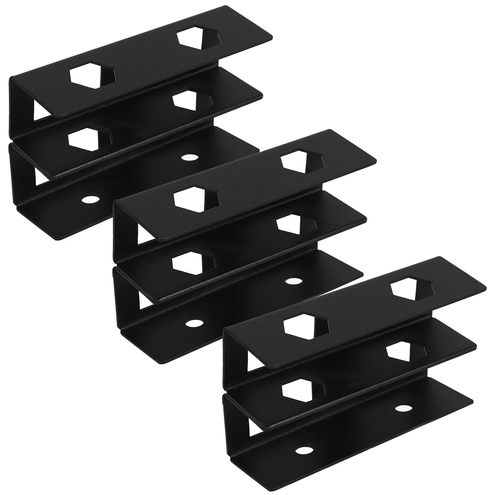 1Set Under Desk Laptop Mount Double Layer Metal Bracket Strong Support Laptop Holder Keyboard Cable Box Storage Organizer