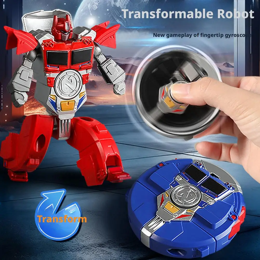 Transformable Fidget Spinner Toys 360 Rotating Ball Deformation Robot Fingertip DIY Round to Robot Fingertip Toys for Kids Gifts