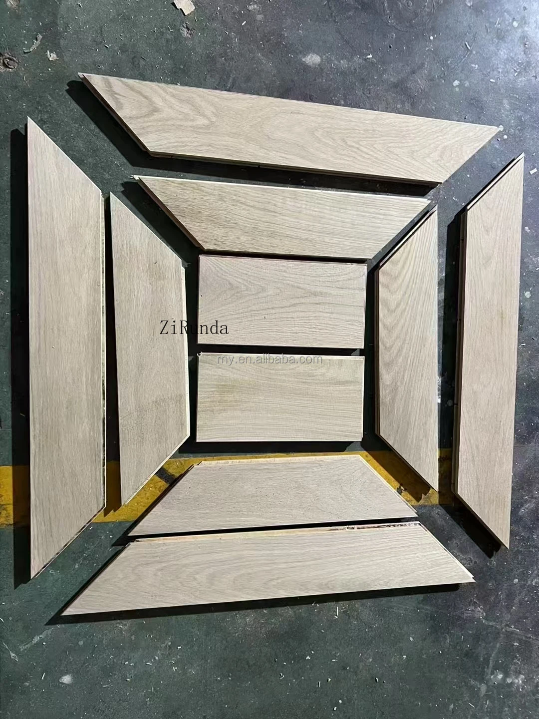 Parquet artístico de roble blanco versión personalizada parquet de piso de roble de madera maciza