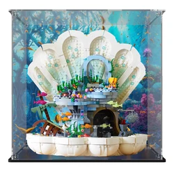 Acrylic display box for Little Mermaid Royal Clamshell 43225 building block display case showcase toy storage box