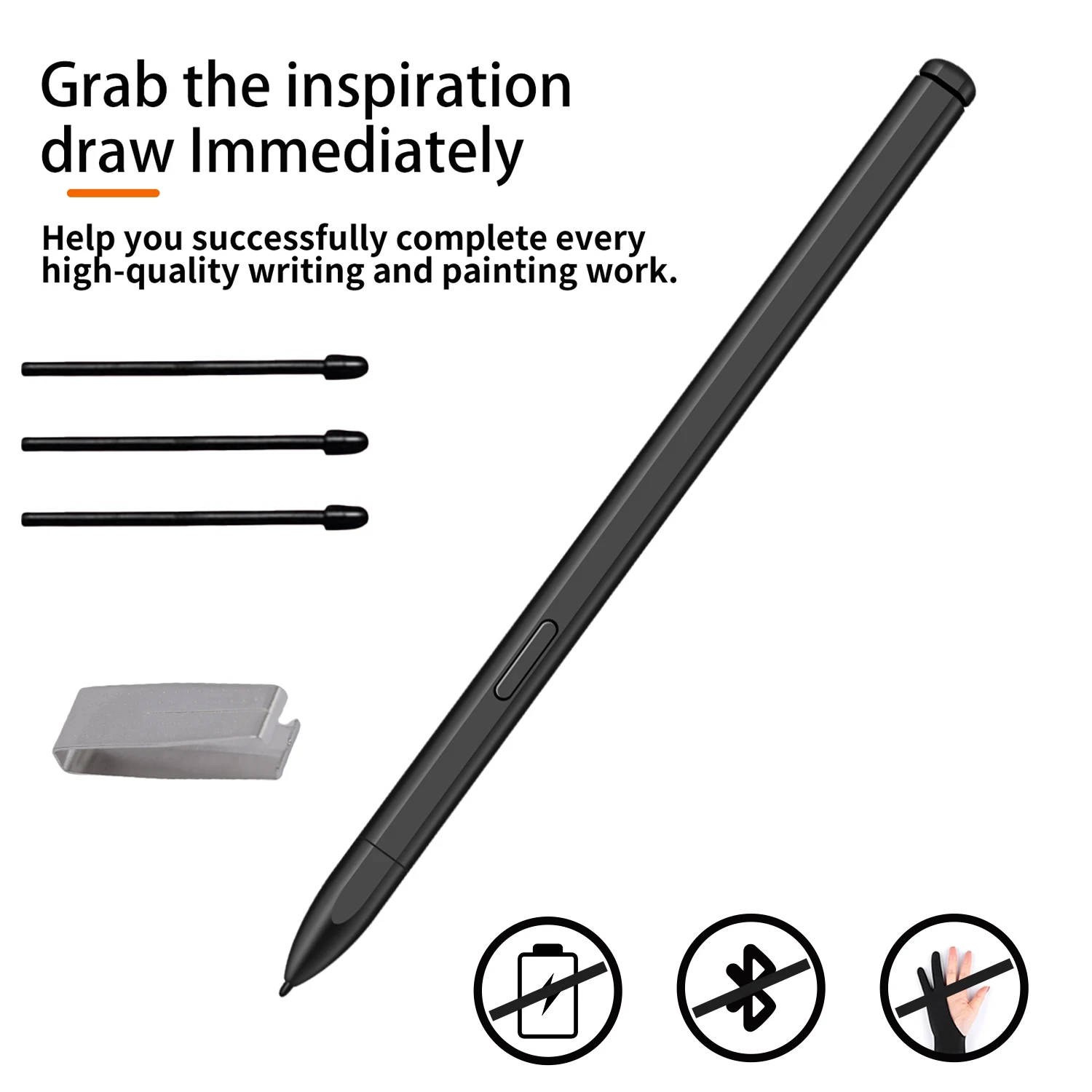 EMR Stylus Pen 4096 Pressure Sensitivity and Palm Rejection High Precision Digital Pen Compatible with Remarkable 2 Tablet